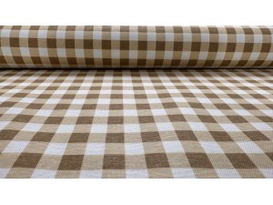 030471 - 45 Хидрофобиран плат  каре беж и кафяво