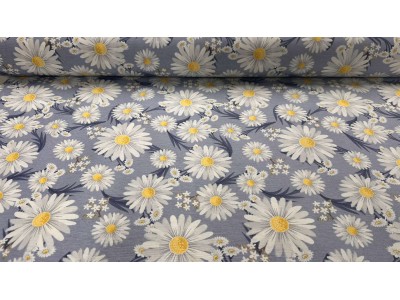 121706 - 03 Хидрофобиран плат с маргаритки на синя основа