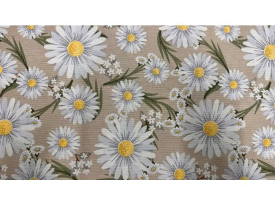 121706 - 04 Хидрофобиран плат с маргаритки на бежова основа
