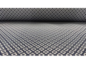 016613 - 004  Хидрофобиран плат на тъмносиня основа  с цветенца