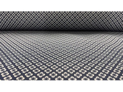 016613 - 004  Хидрофобиран плат на тъмносиня основа  с цветенца