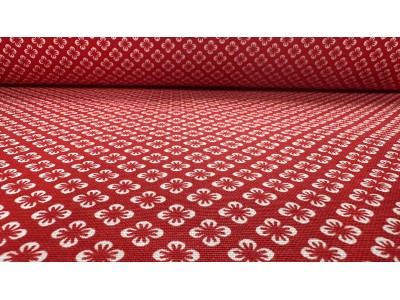 016613 - 013  Хидрофобиран плат на червена основа  с цветенца