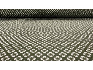 016613 - 014  Хидрофобиран плат на зелена основа  с цветенца