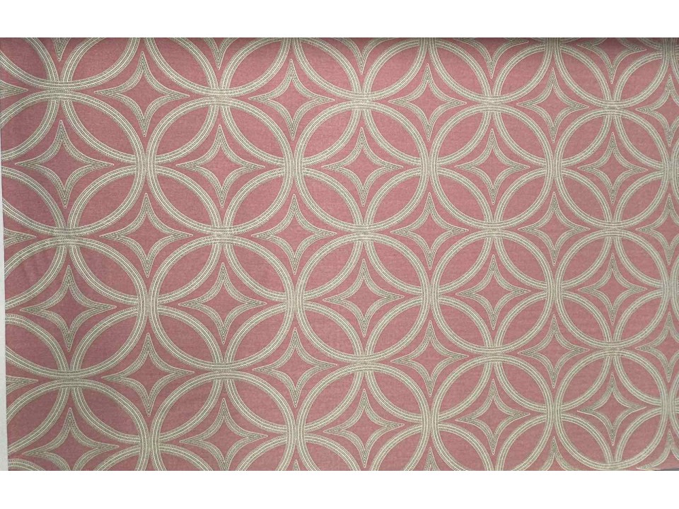 032659 - 026 Хидрофобиран плат на розова основа с бежови фигури 032659 - 026 Хидрофобиран плат на розова основа с бежови фигури