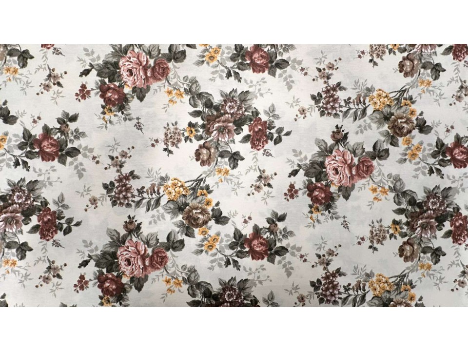 160626 - 001 Хидрофобиран плат с кафяви цветя 160626 - 001 Хидрофобиран плат с кафяви цветя