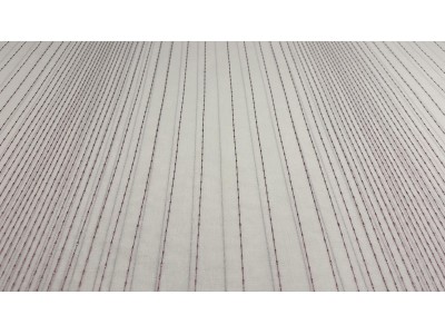 R15049- 010 Плат за перде с  вертикални черти в лилав цвят