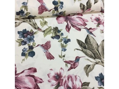 160145 - 38 Хидрофобиран плат с колибри и цветя