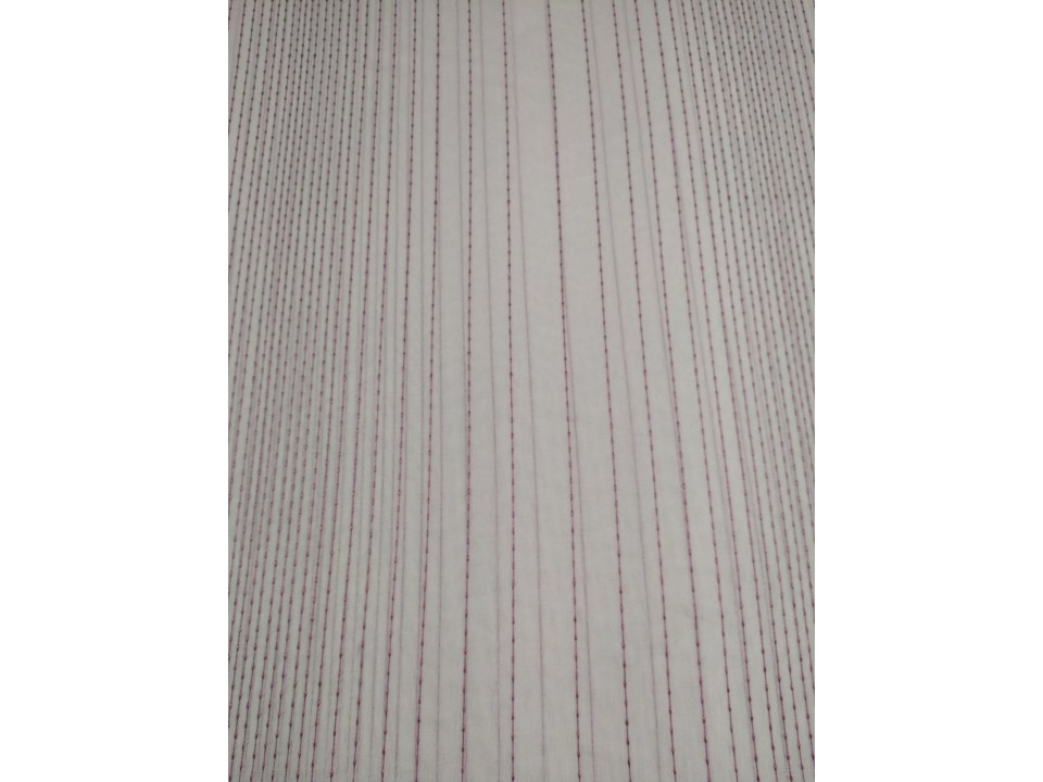 R15049- 010 Плат за перде с  вертикални черти в лилав цвят