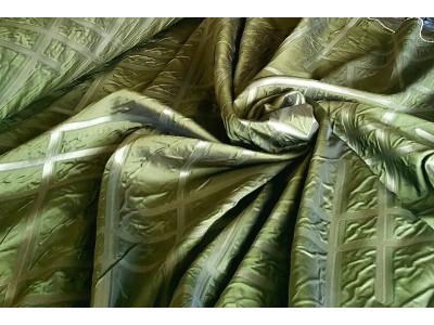 3327 - 24 Плат за завеси геометрични фигури зелено