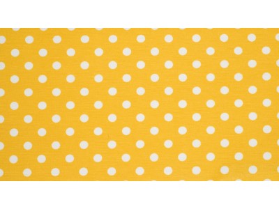 12706 - 5 Хидрофобиран наситено жълт плат на бели точки