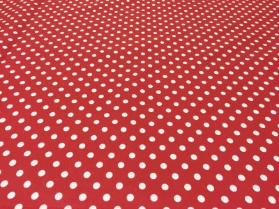 12706 -  8 Хидрофобиран плат на червена основа с бели точки