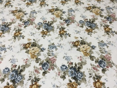 160626 - 05 Хидрофобиран плат  с жълти и сини цветя