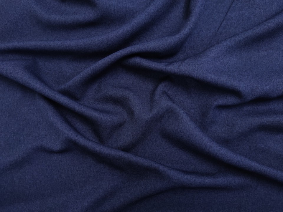 35281-dcm945 Плат за завеси имитация на лен блекаут цвят тъмно синьо