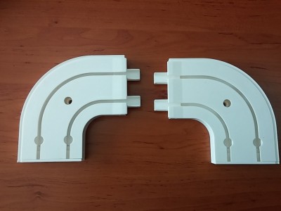 Ъгли завършващи за немски ПВЦ релси комплект 2 броя