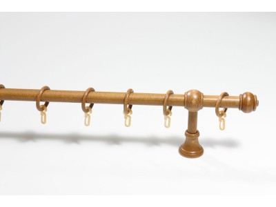 Дървен корниз ф20, едноредов, меден дъб