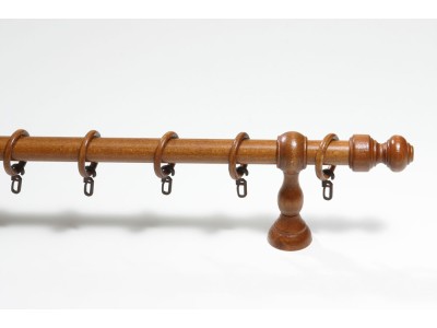 Дървен корниз ф25, едноредов, череша