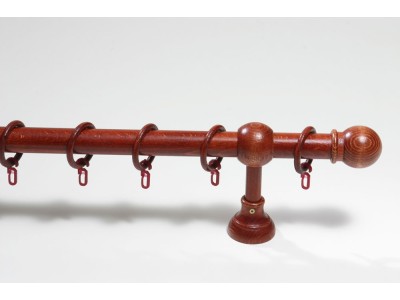 Дървен корниз ф28, едноредов, махагон, М2