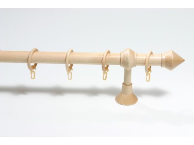 Дървен корниз ф28, едноредов, натурален бук, М3