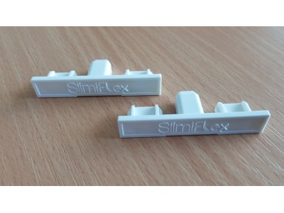 Накрайник за двуканална ПВЦ релса Slim комплект 2 броя