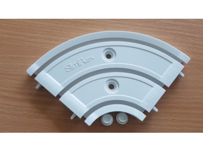 Ъгъл 90 градусов за триканални ПВЦ релси Slim